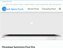 Tablet Screenshot of fibreglassswimmingpoolkits.com.au